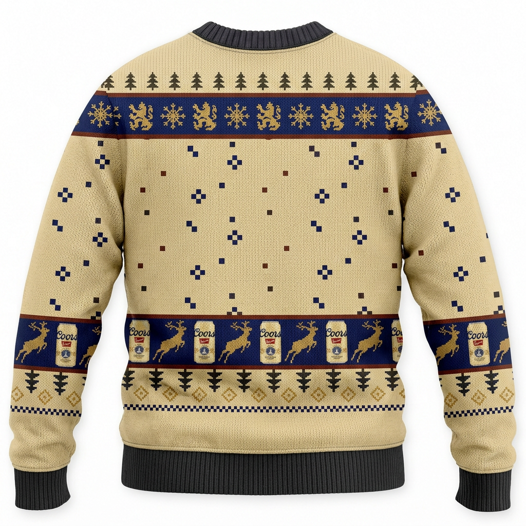 Coors Banquet Beer Christmas Ugly Sweater Vintage Holiday Sweatshirt