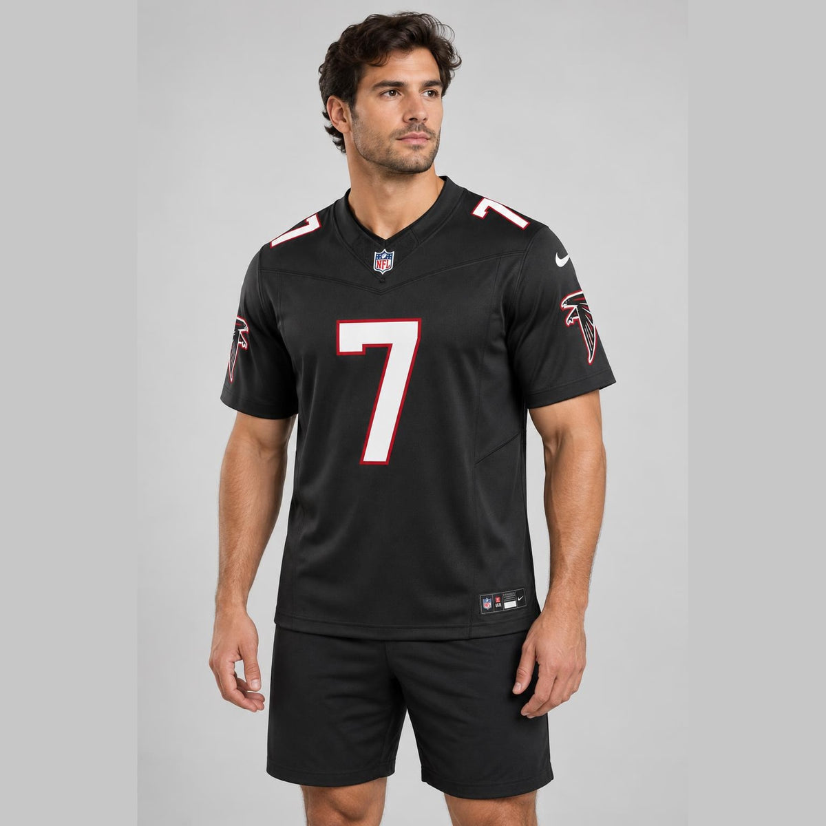 Robinson 7 Black Atlanta Football Jersey - 3