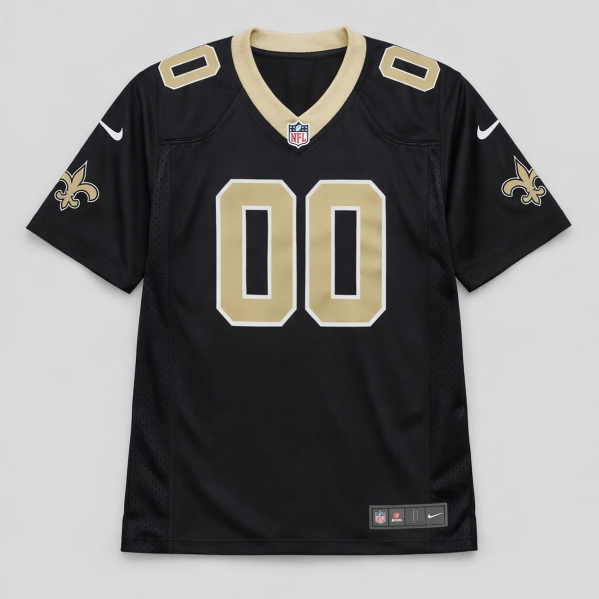 New Orleans 00 Black Football Jersey - 1