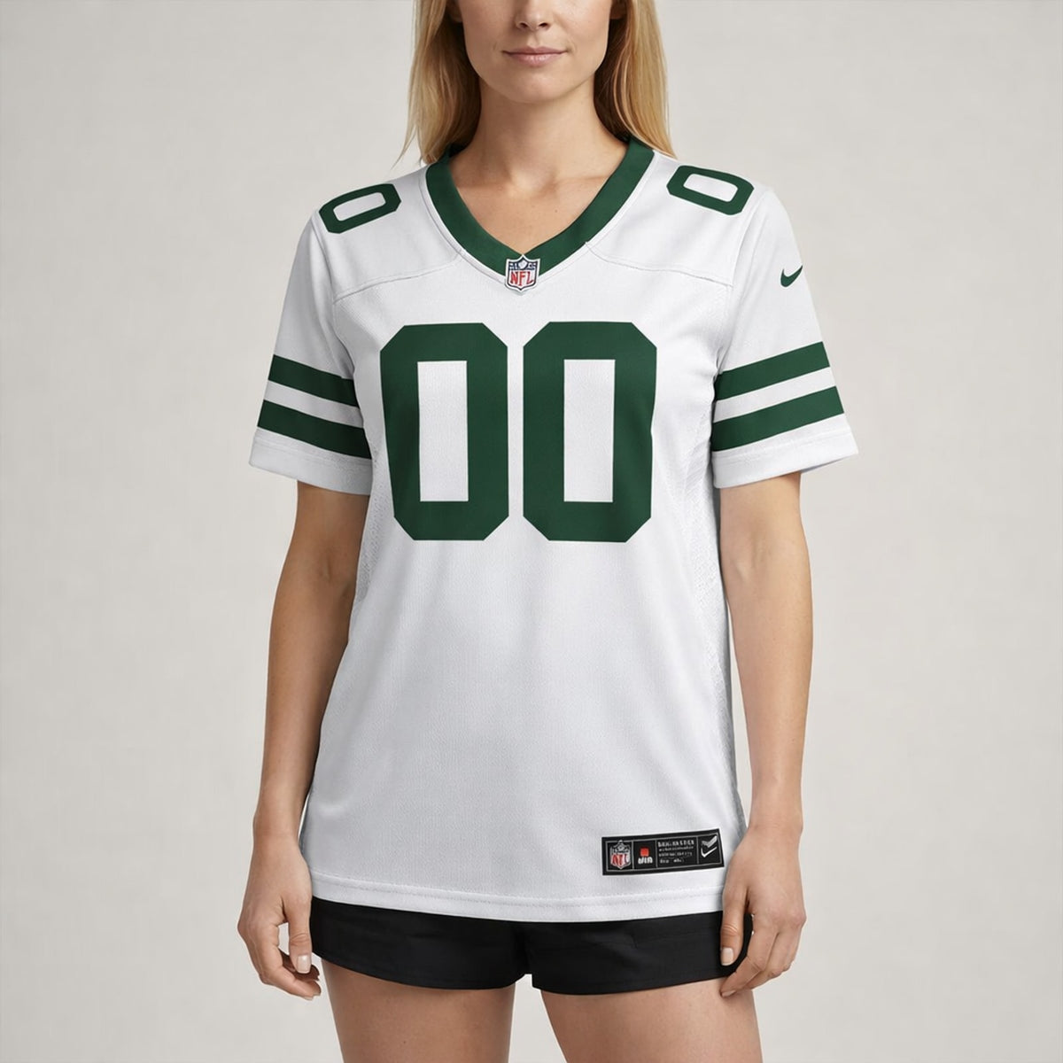 White Green Football Jersey – Custom Name and Number - 5