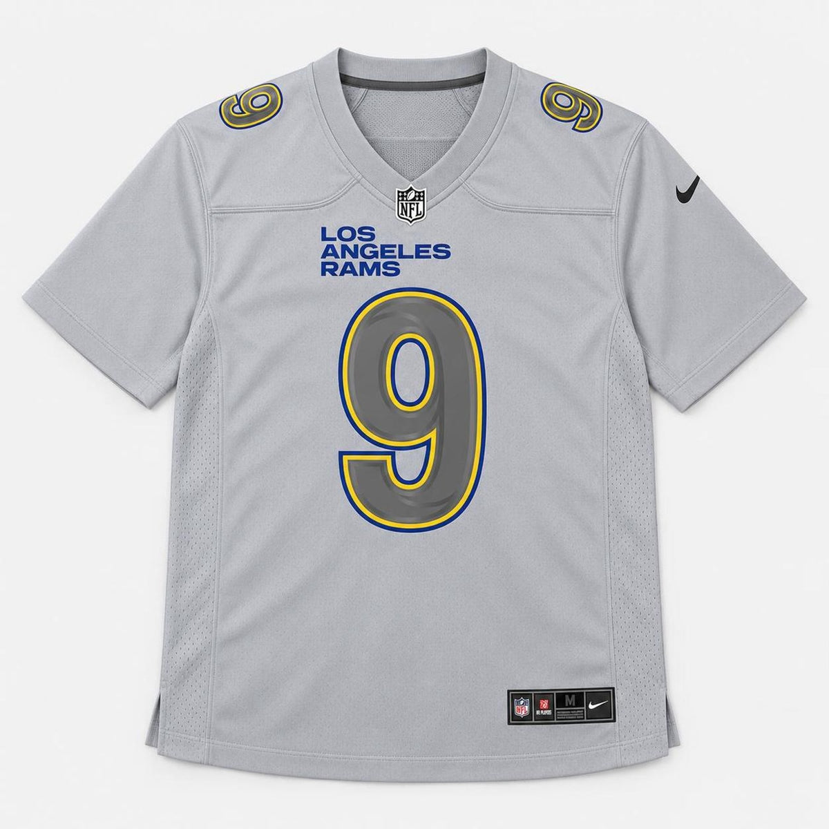 Stafford 9 Los Angeles Rams Gray Football Jersey - 1