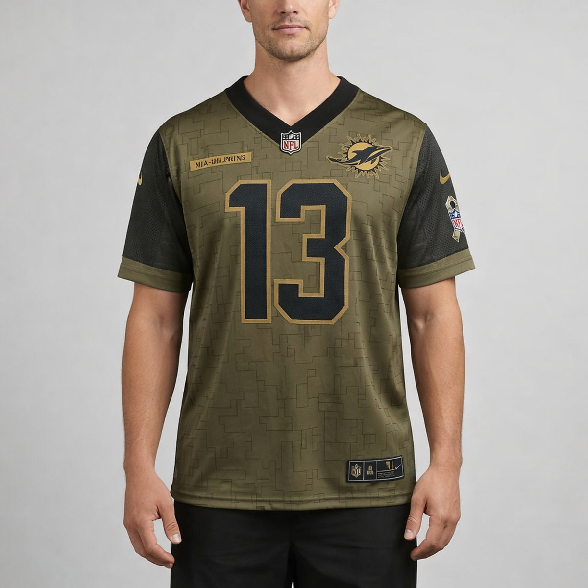 Marino 13 Dolphins Salute To Service Football Jersey - 4