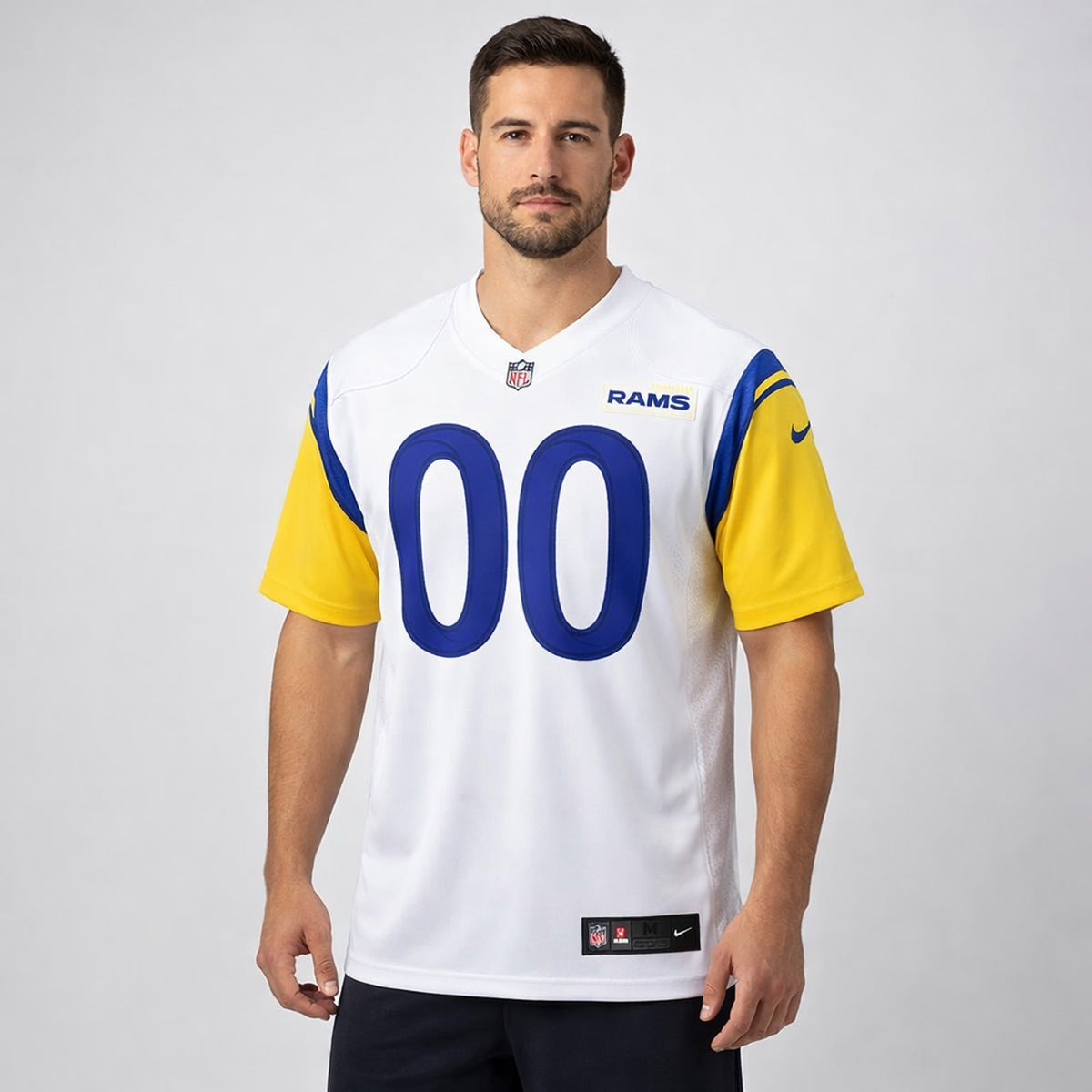 White Football Jersey - Custom Name and Number - 4