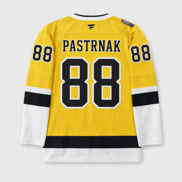 Pastrnak 88 Boston Hockey Jersey Yellow