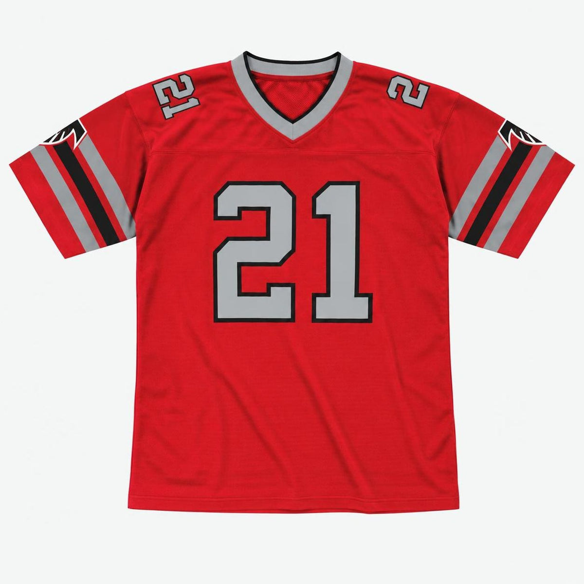 Sanders 21 Red Throwback Football Jersey - 1