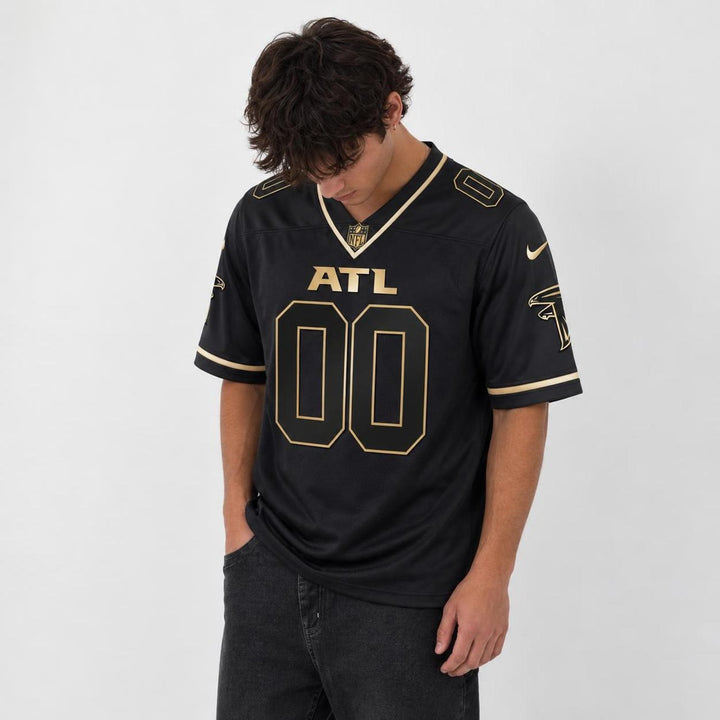Black Gold Atl Football Jersey - Custom Name and Number