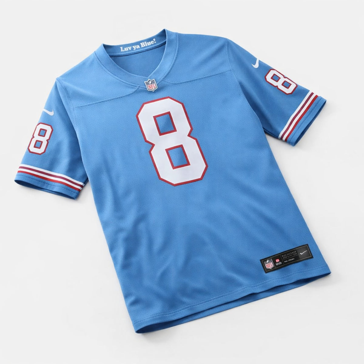 Levis 8 Tennessee Light Blue Football Jersey - 3