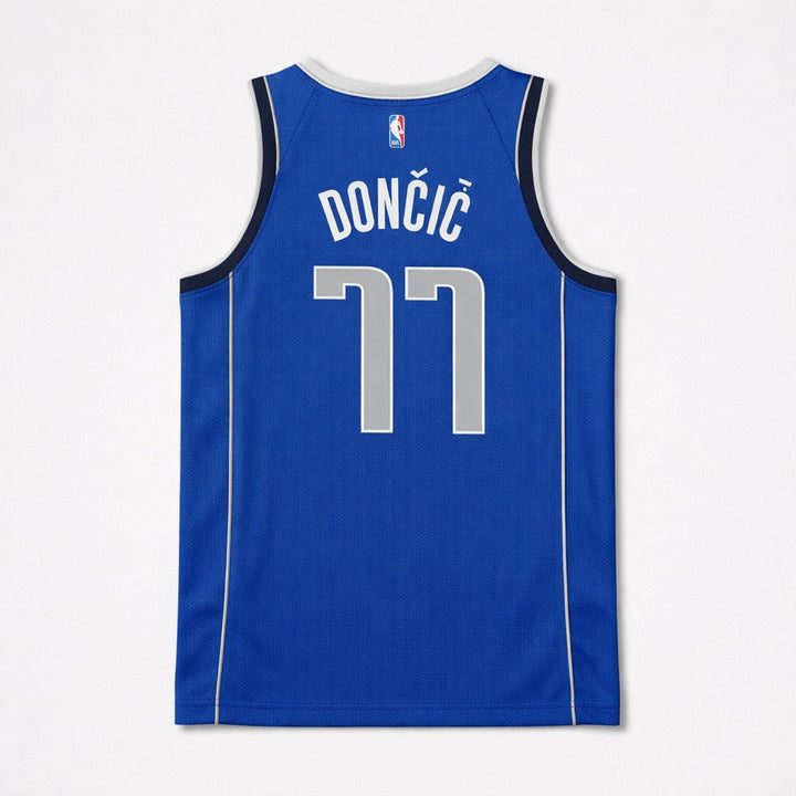 Dončić 77 Dallas Blue Basketball Jersey