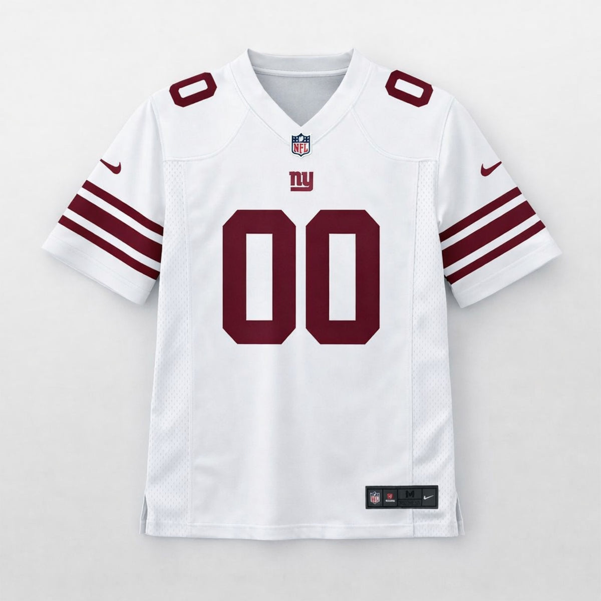 White Any Name 00 Giants Football Jersey - 1