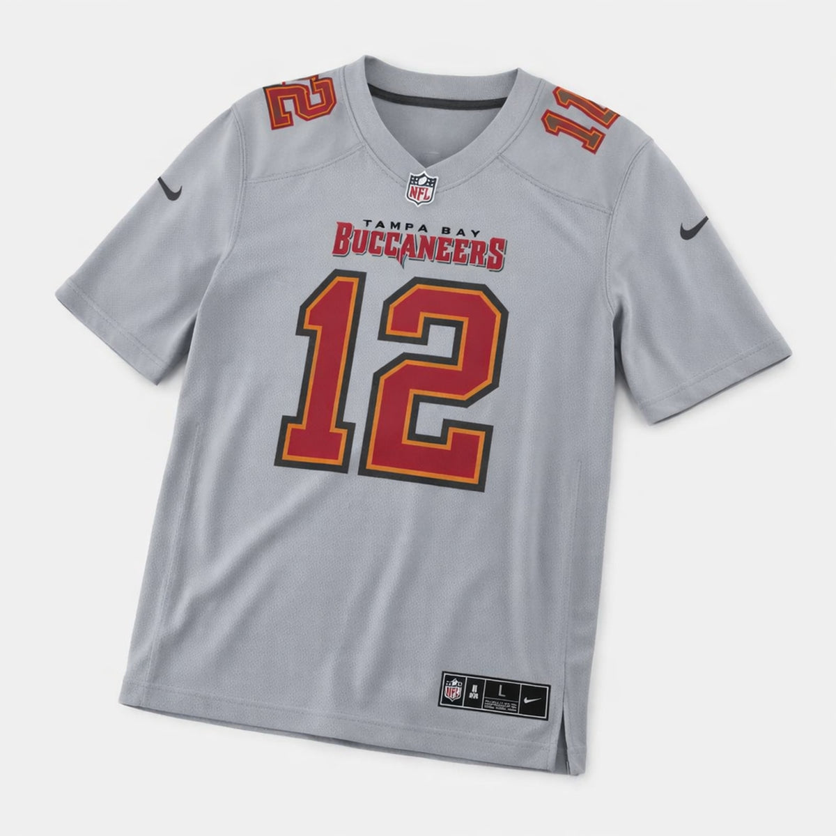 Brady 12 Tampa Bay Gray Football Jersey - 3