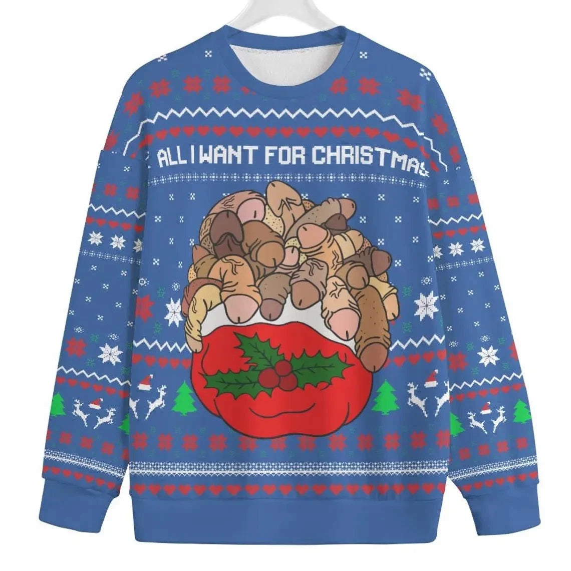 All I Want for Christmas Funny Naughty Ugly Sweater Sweatshirt