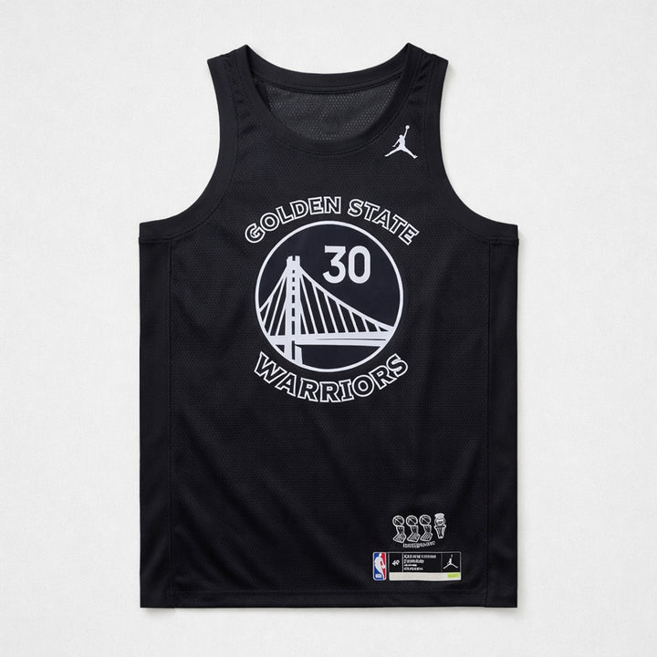 Curry 30 Golden State Warriors Black Basketball Jersey