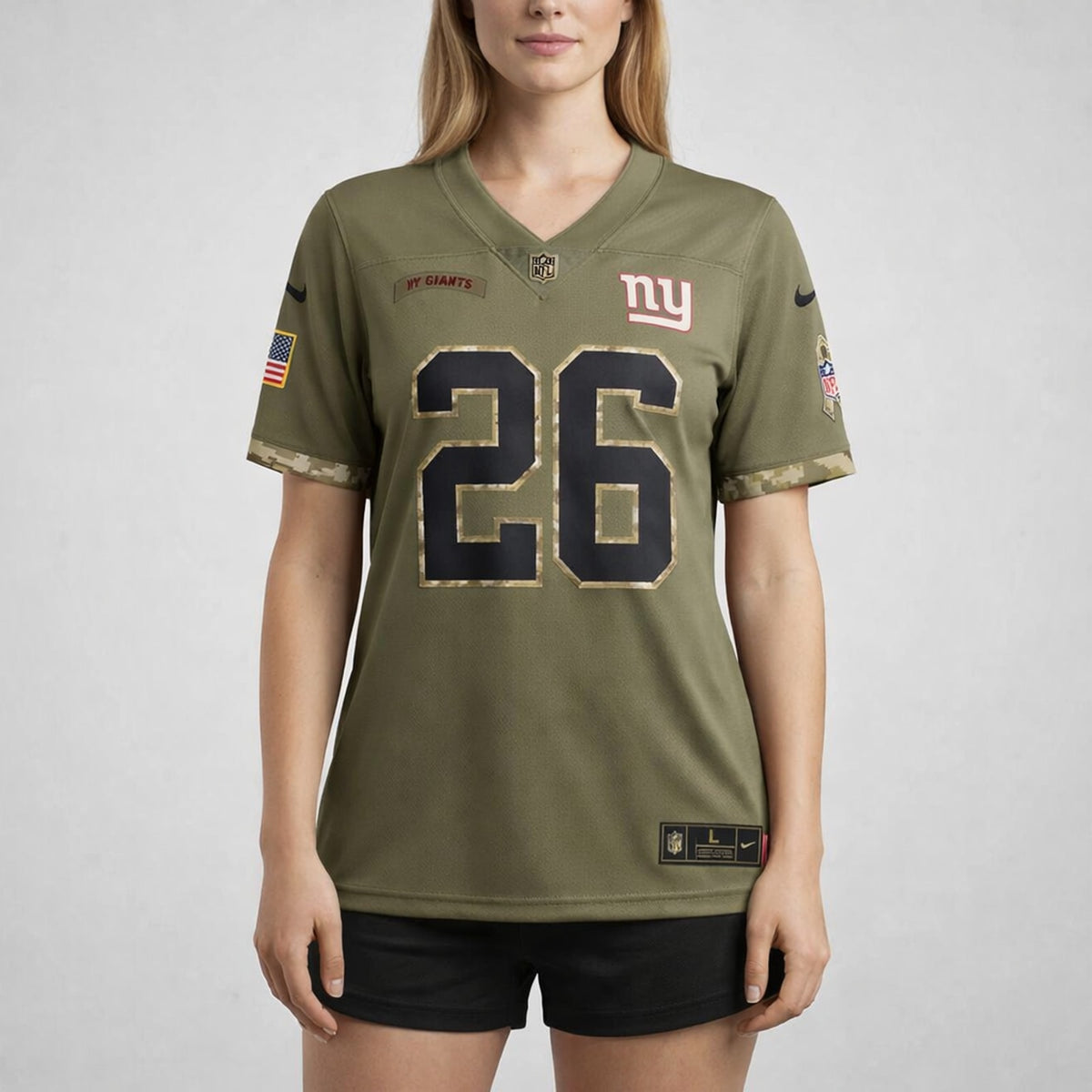 Barkley 26 New York Giants Football Jersey Olive - 5