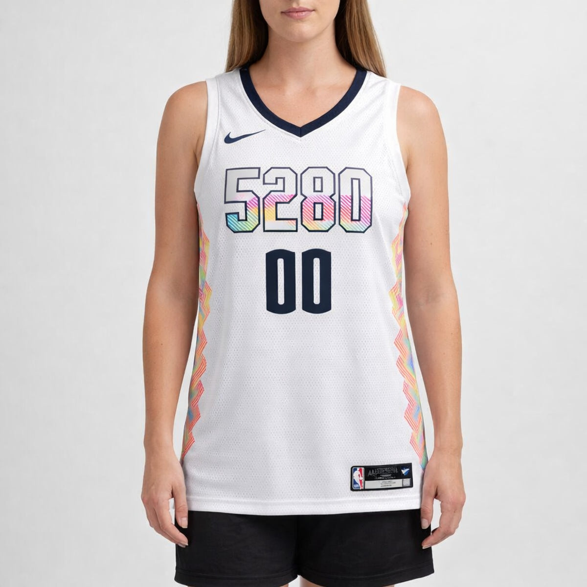 5280 White Basketball Jersey Custom Name and Number - 5