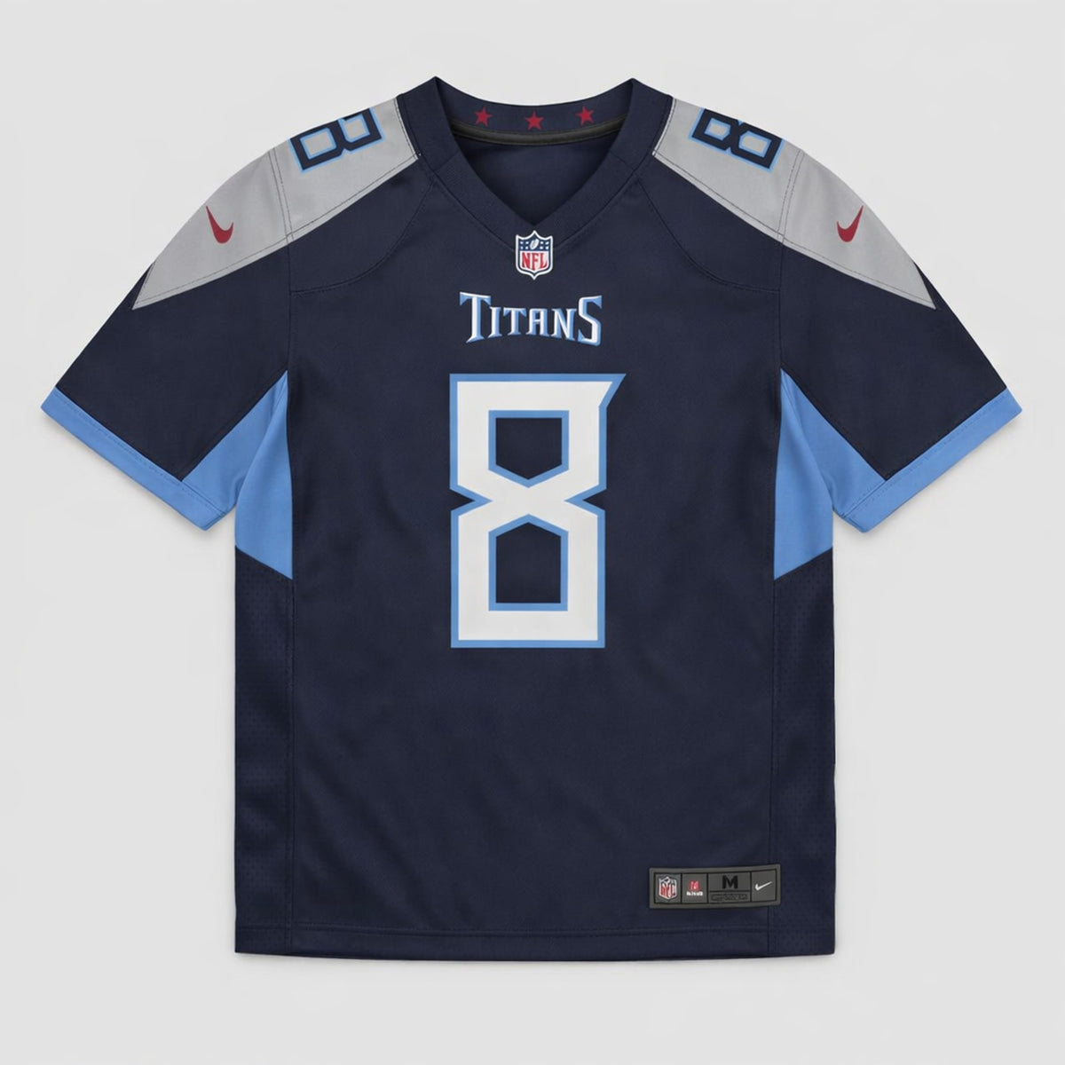 Levis 8 Titans Navy Football Jersey - 1