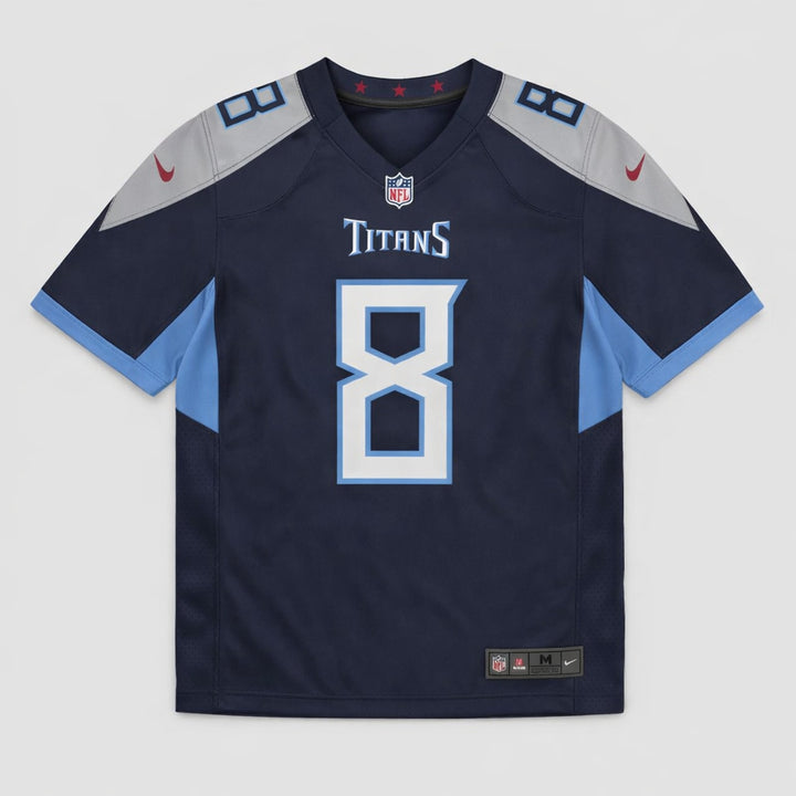 Levis 8 Titans Navy Football Jersey