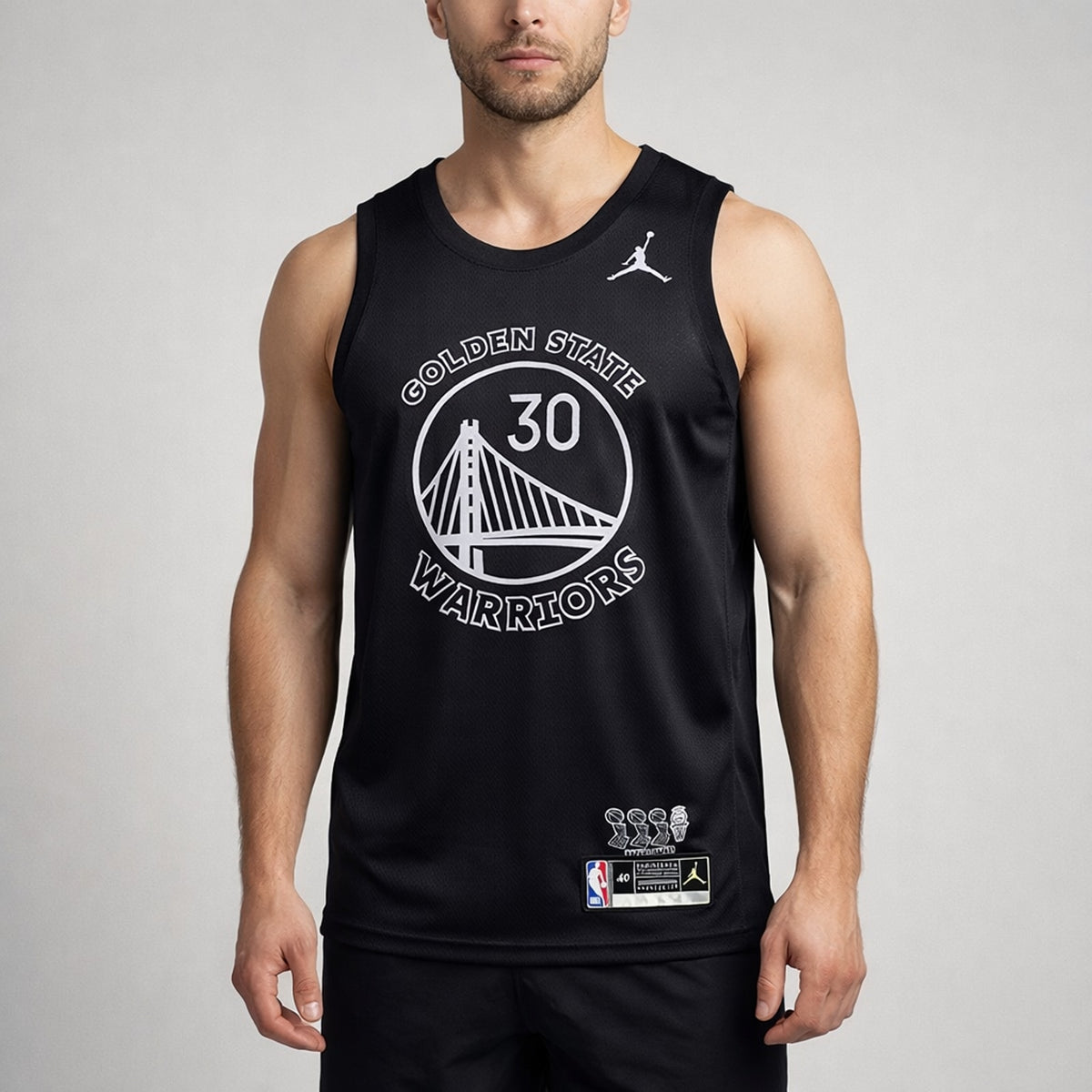 Curry 30 Golden State Warriors Black Basketball Jersey - 4