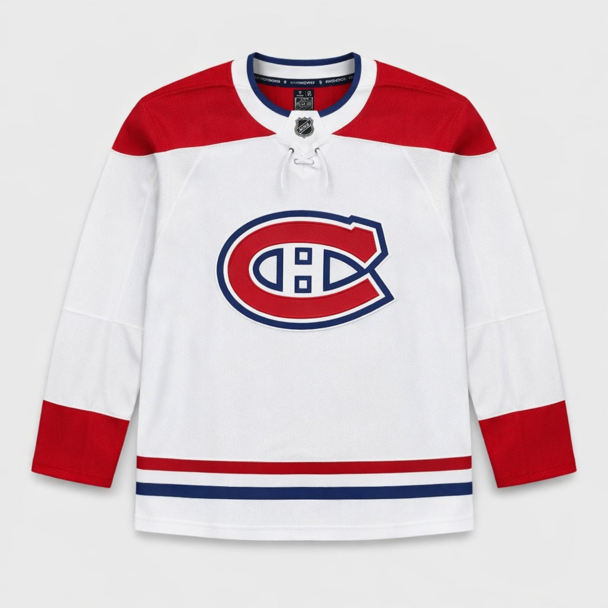 Montreal Canadiens Custom Hockey Jersey White Red - 1
