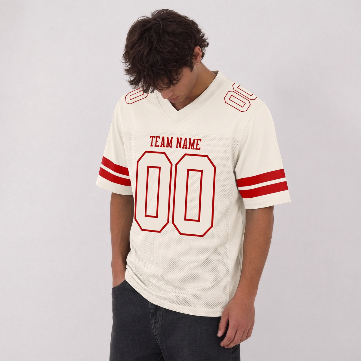 Polyester Mesh Football Jersey Athletic Cut - 2