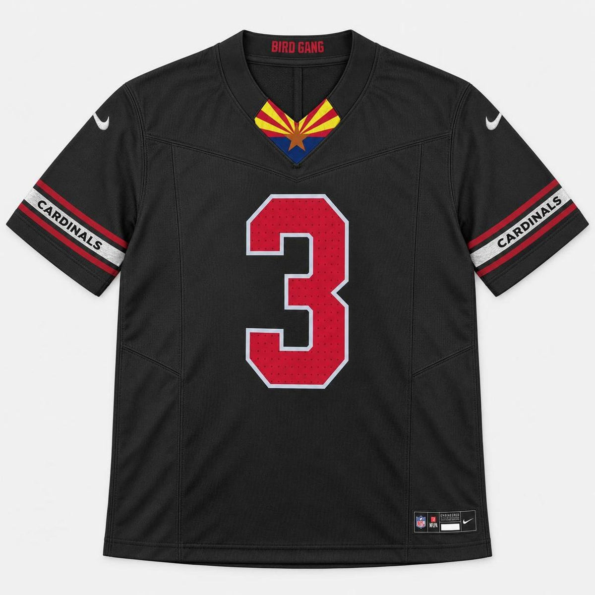 Baker 3 Black Football Jersey - 1