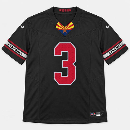 Baker 3 Black Football Jersey - 1
