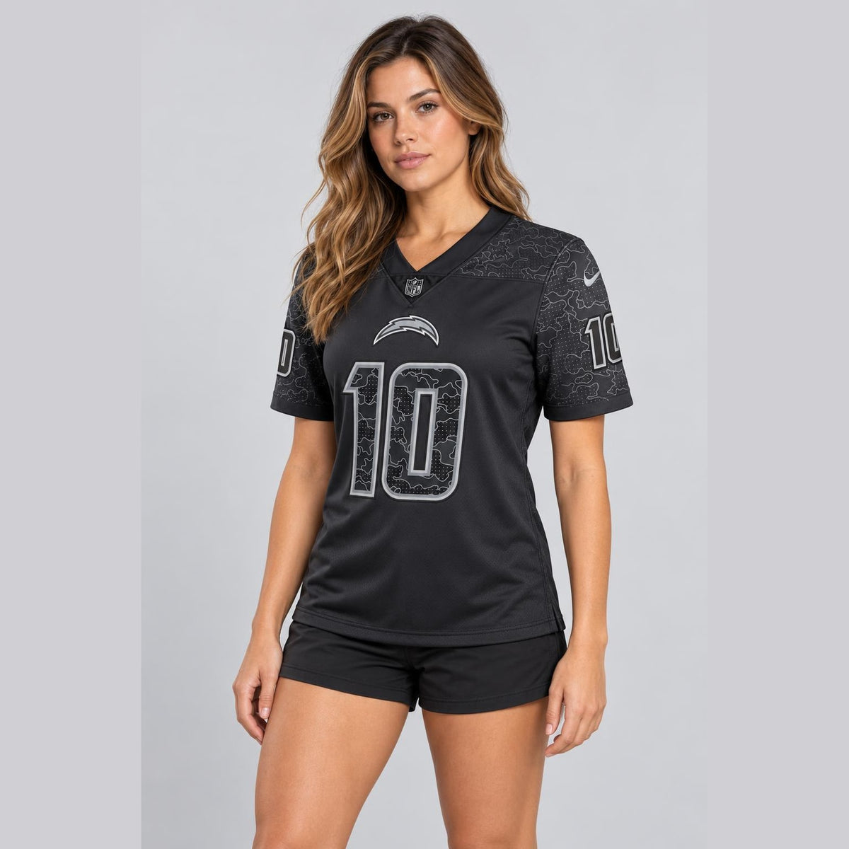 Herbert 10 Black Football Jersey - 5