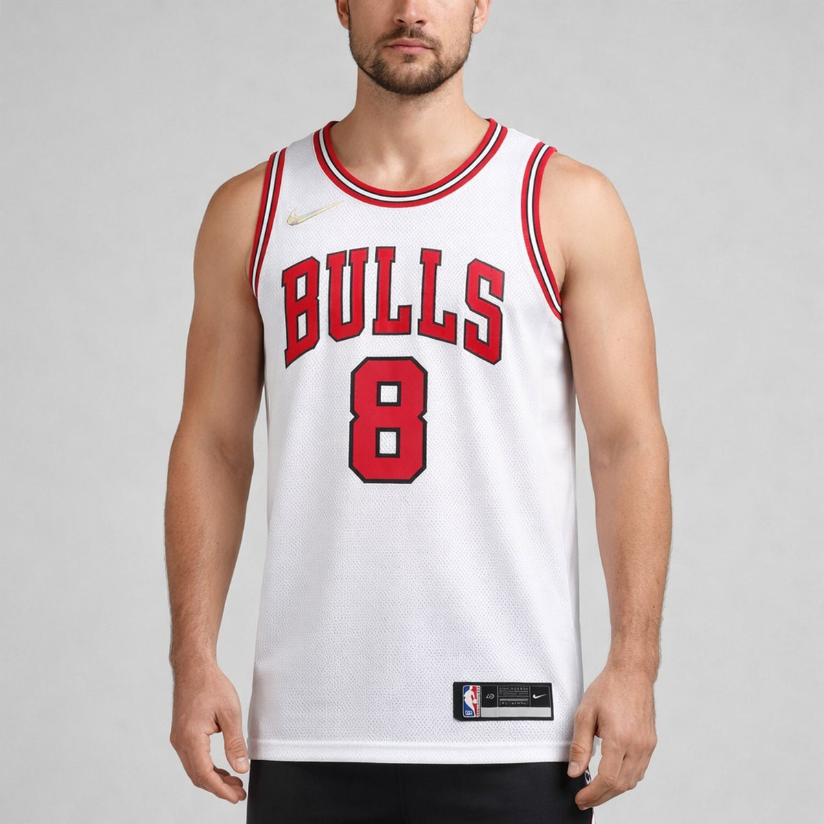 Lavine 8 Bulls Basketball Jersey White - 4