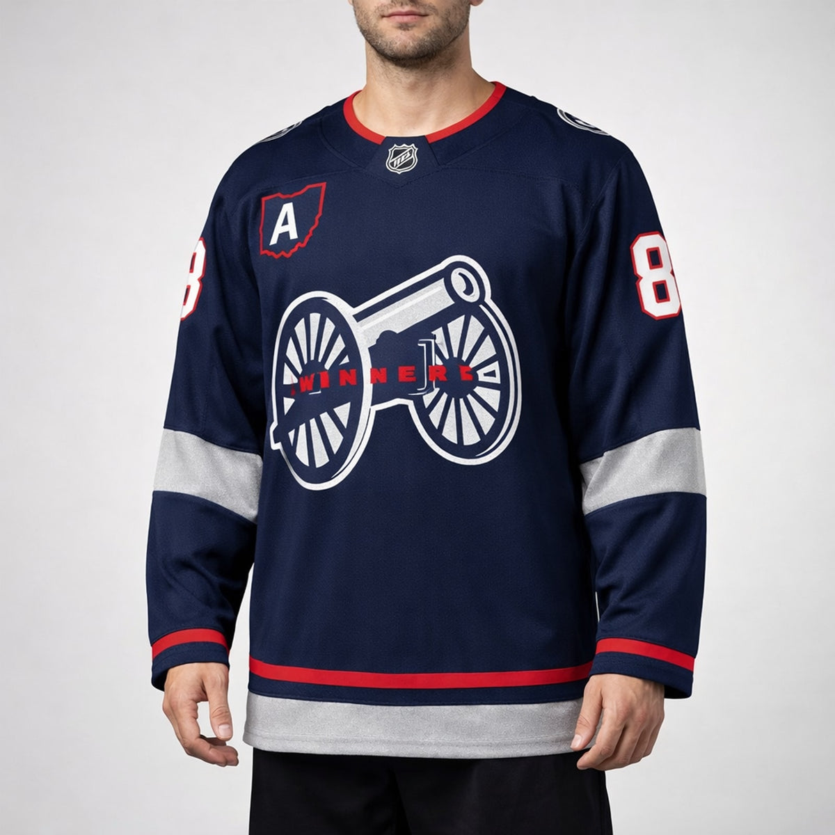 Werenski 8 Columbus Blue Jackets Hockey Jersey - 4