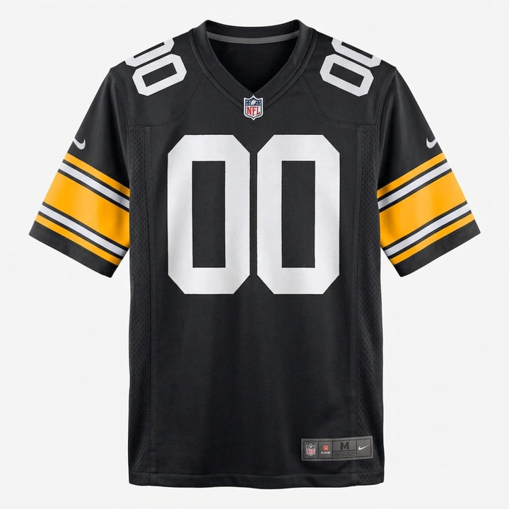Black Yellow Football Jersey – Custom Name and Number