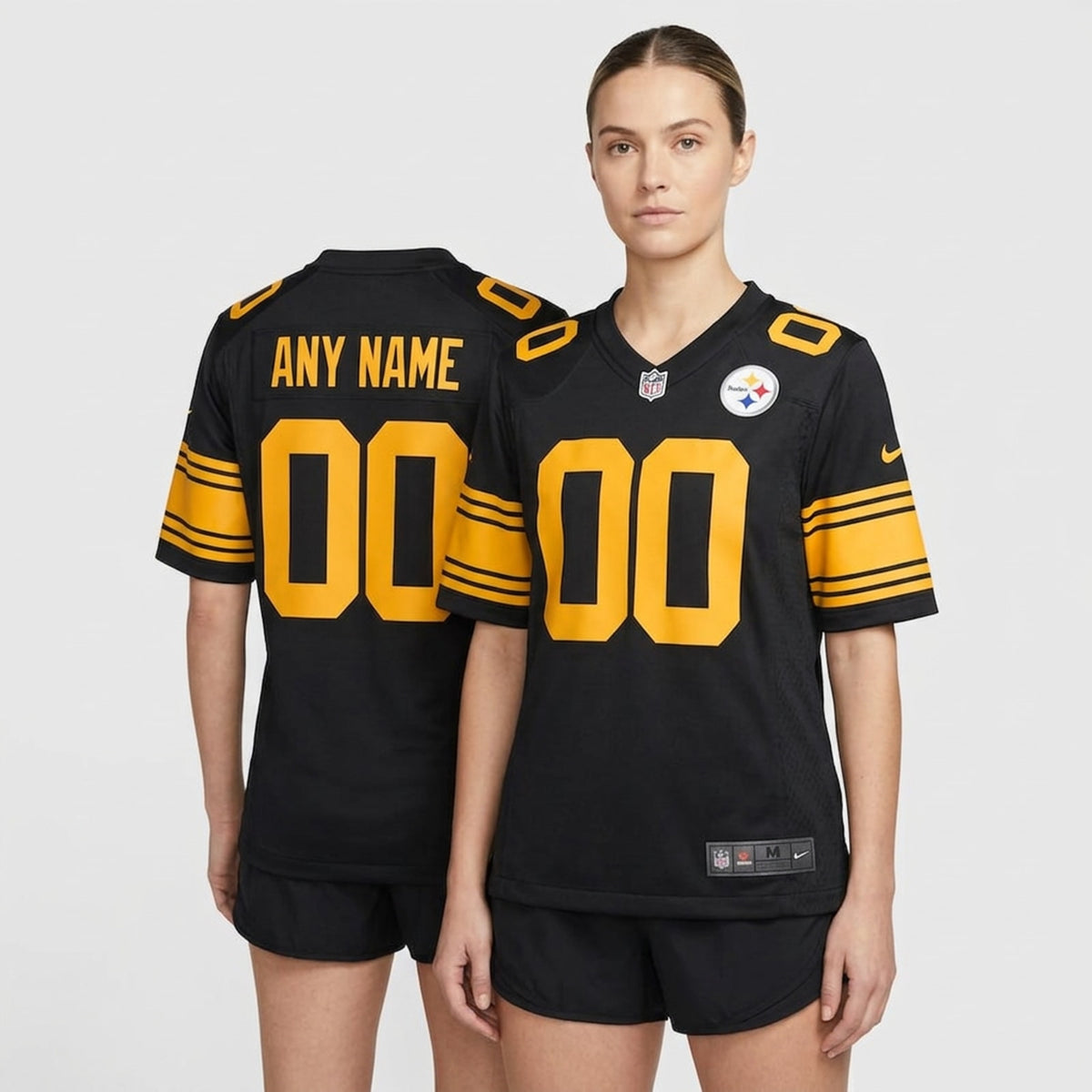 Black Gold Gridiron Football Jersey – Custom Name and Number - 5