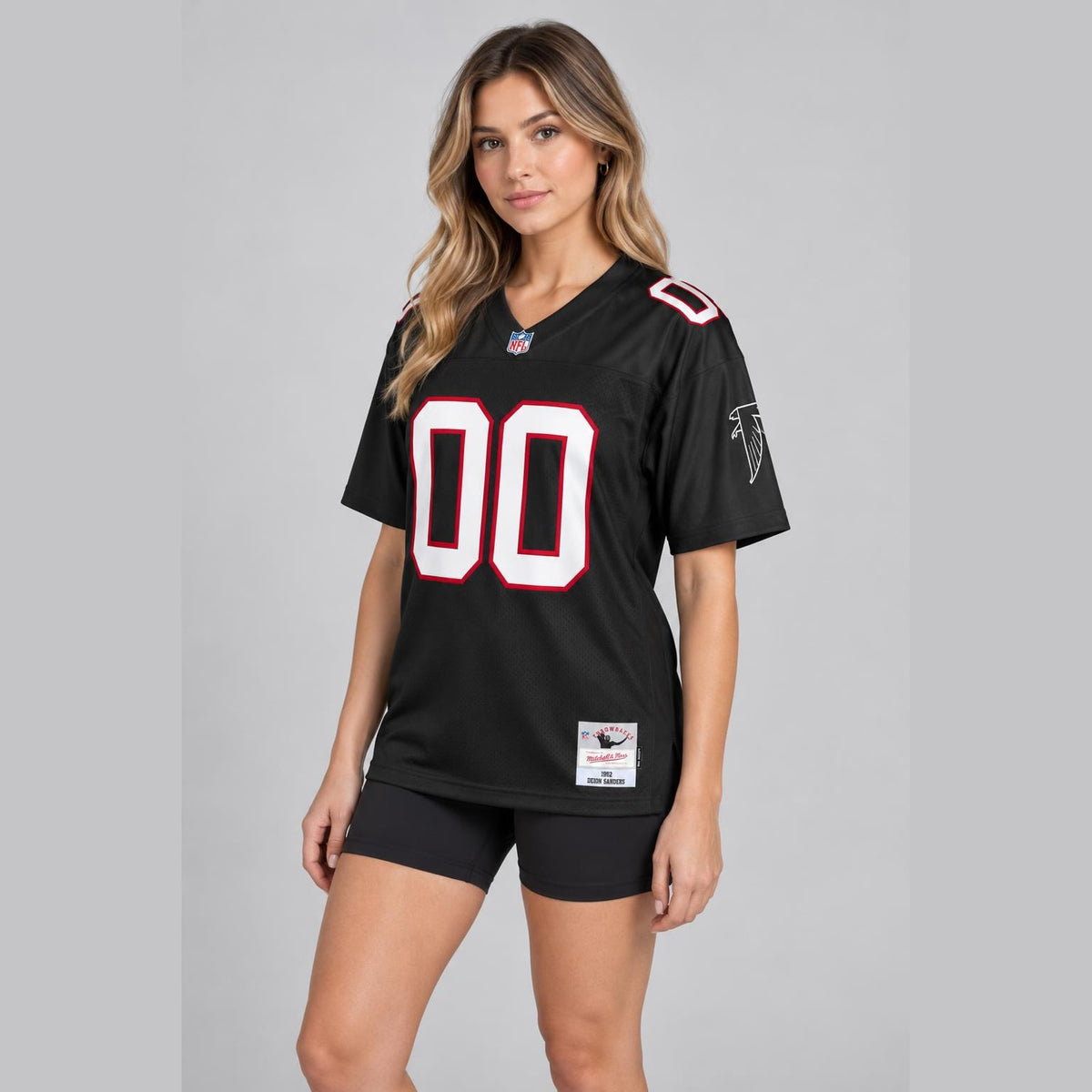 Black Red Football Jersey - Custom Name and Number - 4
