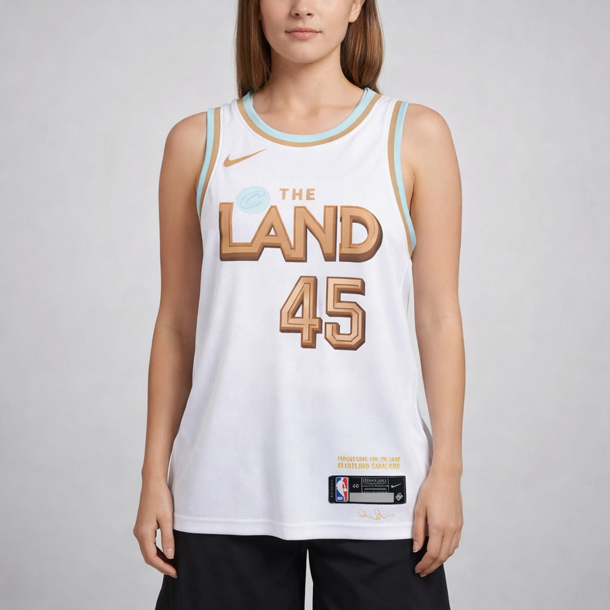 Mitchell 45 The Land Cleveland White Basketball Jersey - 5
