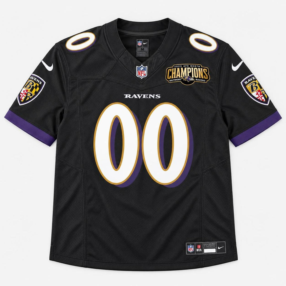 Baltimore Black Purple Football Jersey - Custom Name And Number - 1