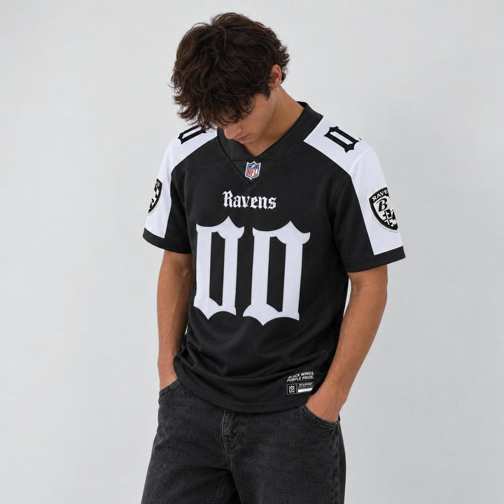 Gothic Bird 00 Football Jersey - Custom Name and Number