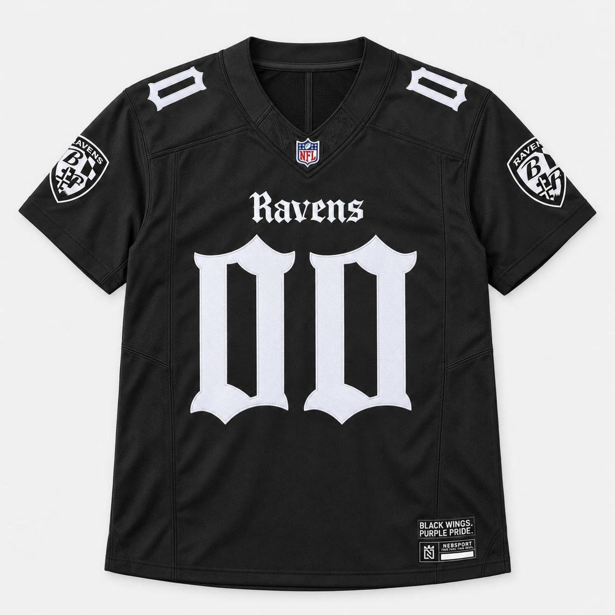 Gothic Bird 00 Football Jersey - Custom Name and Number - 1