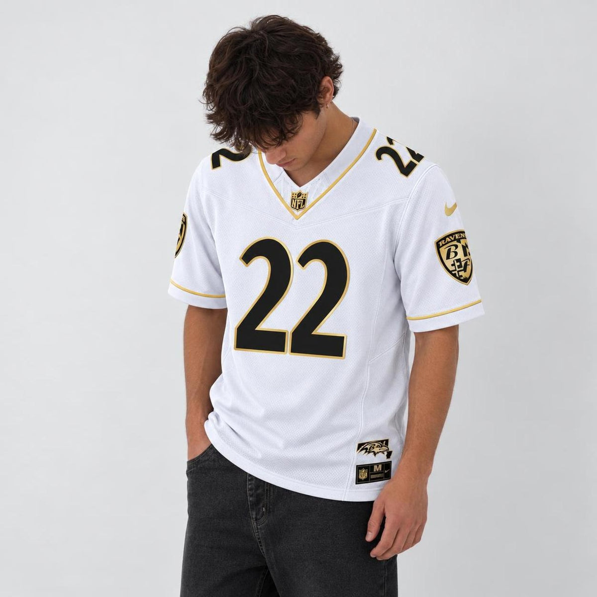 Henry 22 Black Gold Football Jersey - 5