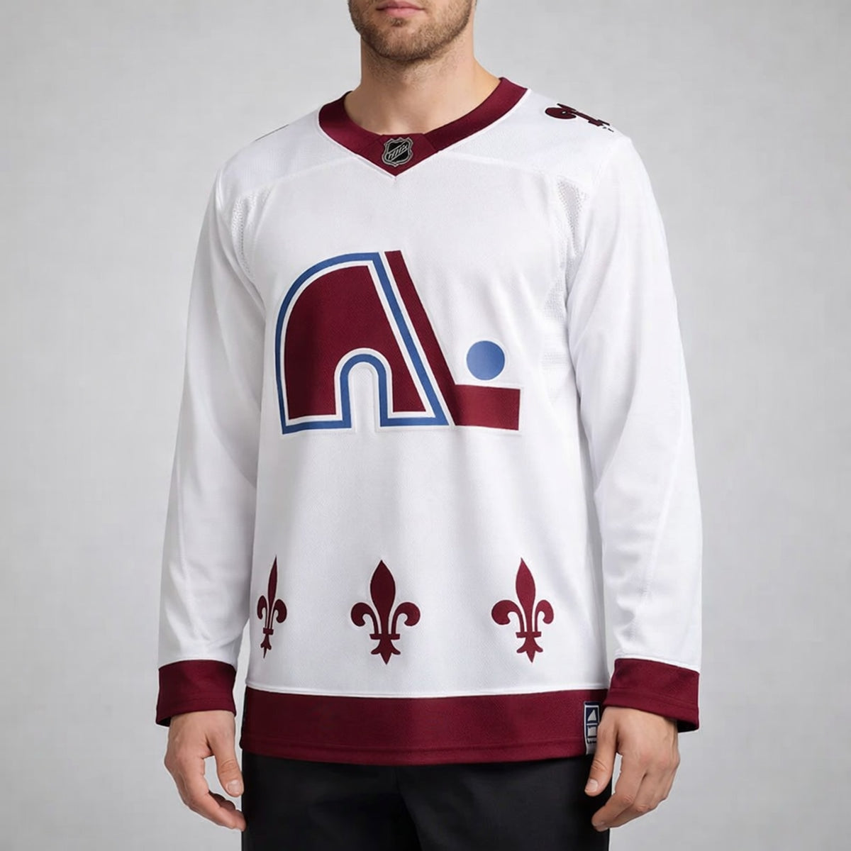 Makar 8 Avalanche Hockey Jersey White Burgundy - 4