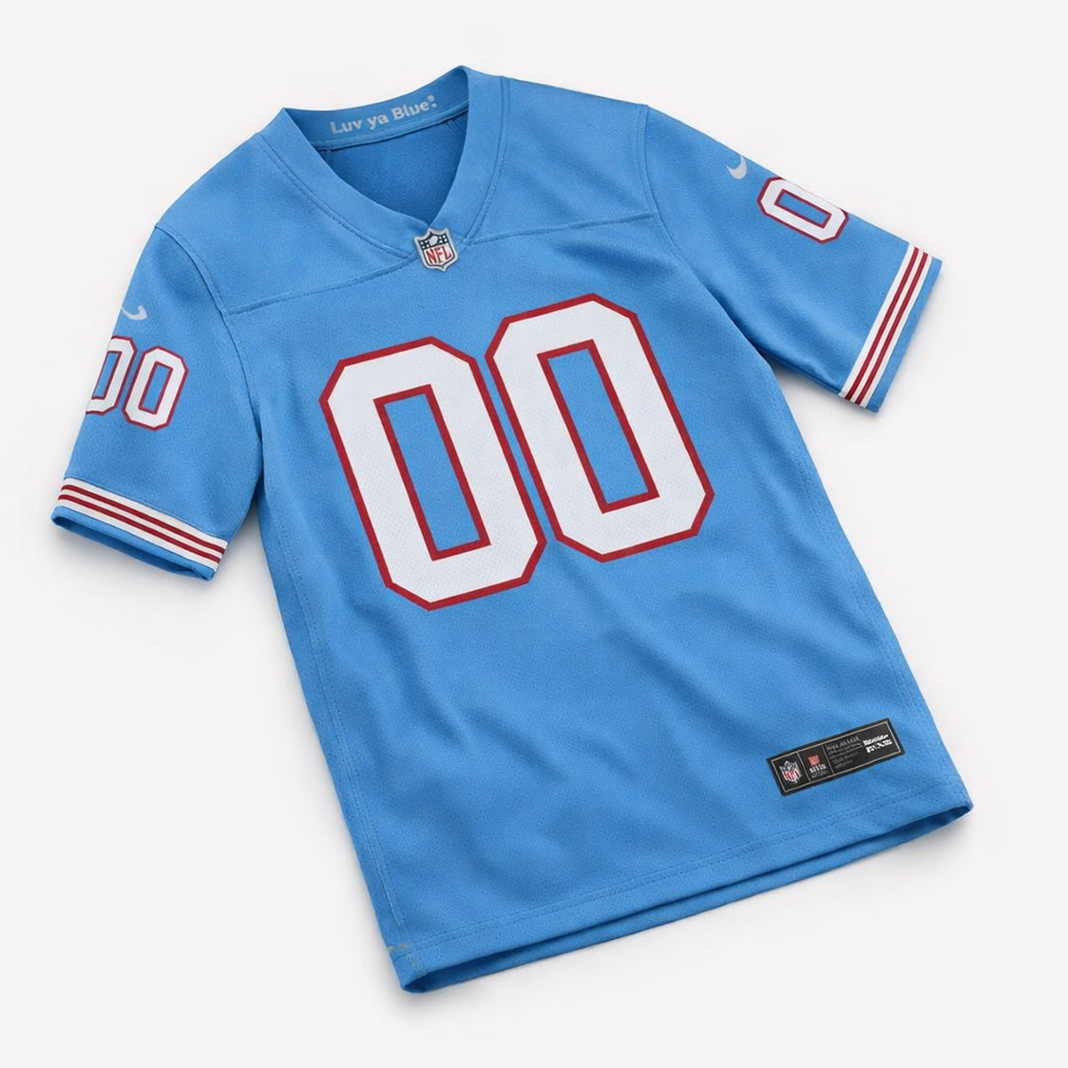 Light Blue Throwback Football Jersey – Custom Name and Number - 3