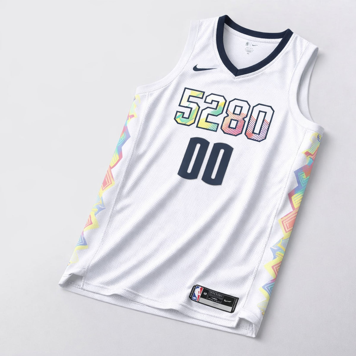5280 White Basketball Jersey Custom Name and Number - 3
