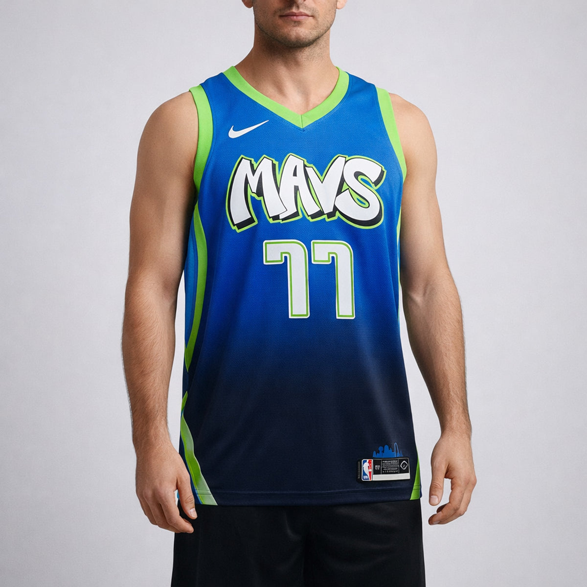 Dončić 77 Mavericks Gradient Basketball Jersey - 4
