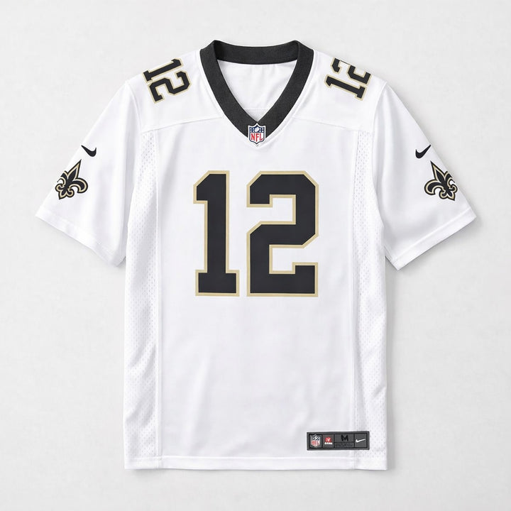 Olave 12 New Orleans Football Jersey White