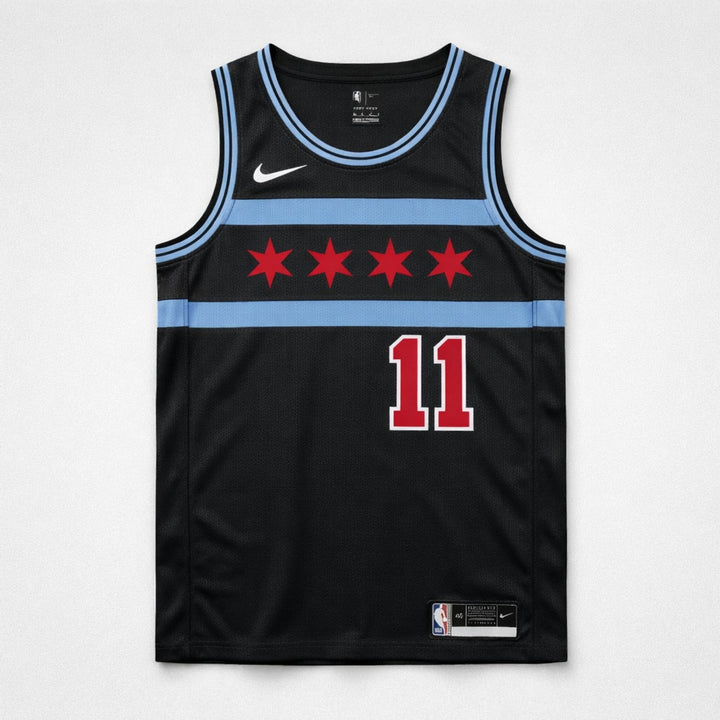 DeRozan 11 Chicago Basketball Jersey Black Blue