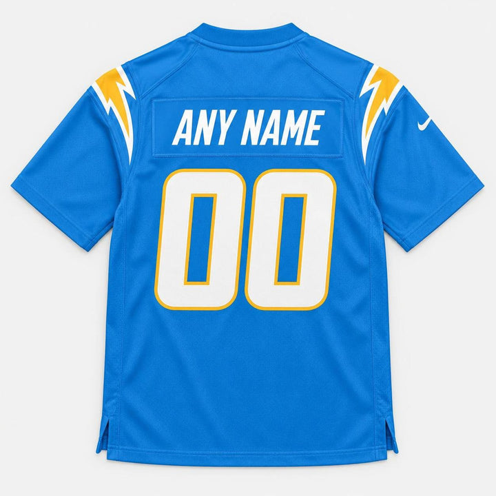 Powder Blue Bolt Football Jersey – Custom Name and Number