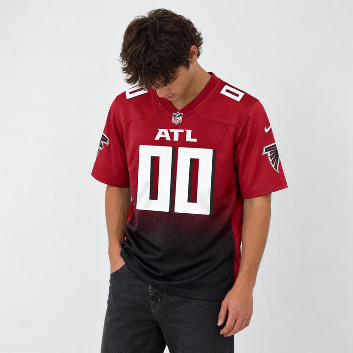 Atl Red Black Football Jersey - Custom Name and Number