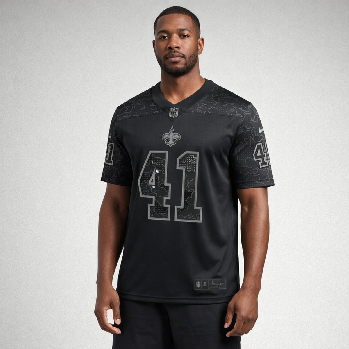 Kamara 41 Saints Football Jersey Black - 4