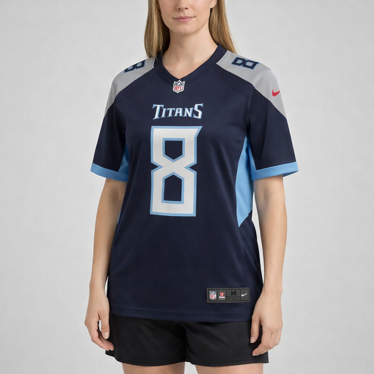 Levis 8 Titans Navy Football Jersey - 5