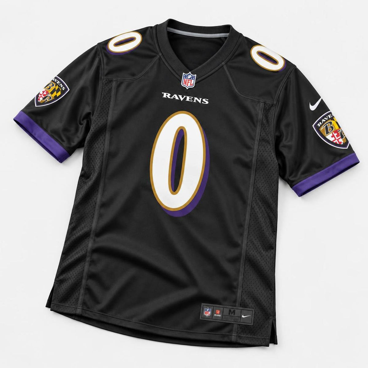 Smith 0 Baltimore Black Football Jersey - 5
