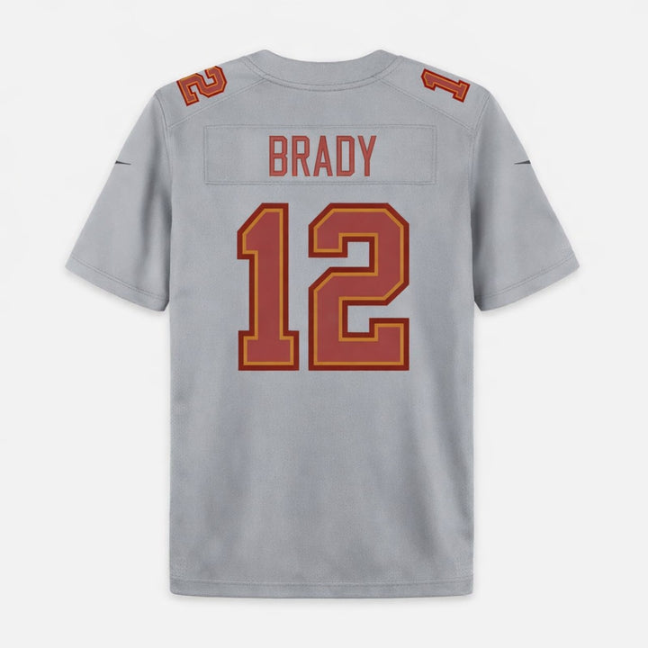 Brady 12 Tampa Bay Gray Football Jersey