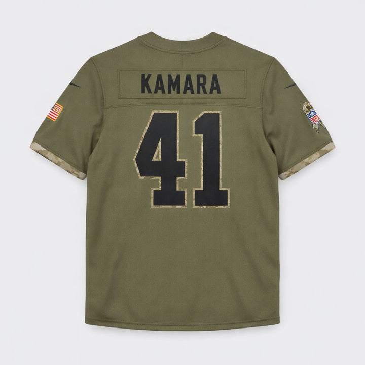Kamara 41 New Orleans Football Jersey Olive
