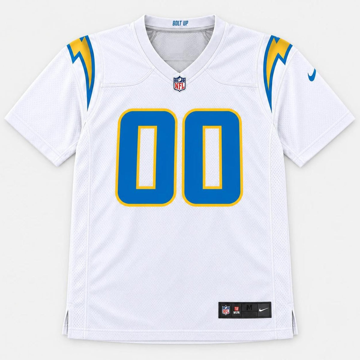 White Bolt Football Jersey – Custom Name and Number - 1